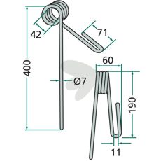 Høykvalitets etterharvpinn for Rabe og Saxonia, perfekt for presisjonsarbeid.
