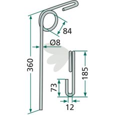 Robust etterharvpinn for Stegsted og Taarup, perfekt for effektivt jordarbeid.