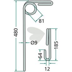 Kvalitets etterharvspinne for Kongskilde 7000027706, ideell for effektivt jordbruk.