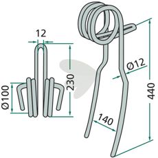 Väderstad etterharvspinne 445067, ideell for intensiv jordbearbeiding.