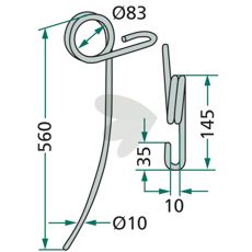 560mm etterharvstil, ideell for å forberede jorden for såing.