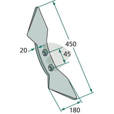 Spiss med radius 300 for nøyaktig skjæring innen jordbruket.
