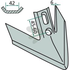Gåsefotkniv med 240 cm arbeidsbredde for optimalisert jordbearbeiding.