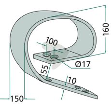 Fjærblad 422711, pålitelig del for landbruksutstyr.