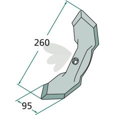 Skjær med tykkelse 8mm, spesialdesignet for nytte og holdbarhet.