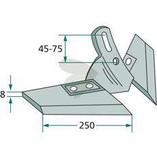 Komplett skjærsystem, ideell for ulike jordbruksapplikasjoner.