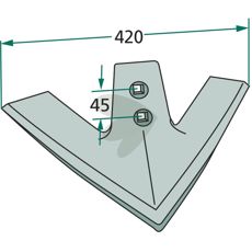 Valset gåsefotsskjær, effektivt verktøy for jordbruk og dyrking.