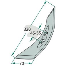 Venstre vridd forskjær, utformet for å møte spesifikke skjærebehov.