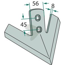Gåsfotskjær F20120082R, et pålitelig valg for jordbearbeiding.