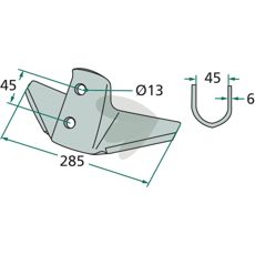 Vingeskjær kompatibelt med K32, bra for effektiv skjæring.