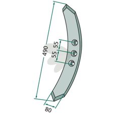 Forskjær 12mm tykkelse, 300mm radius og 80mm bredde for presisjonsarbeid.