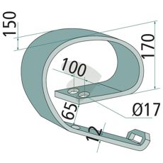 Kvalitetsfjærblad av type VFM, designet for holdbarhet og ytelse.