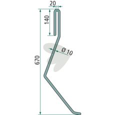 Etterharvepinne, kompatibel med 18010.ST-LE-07 som forbedrer jorden.