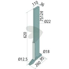 Spiss for traktortilbehør, høy kvalitet og holdbarhet for effektiv bruk.
