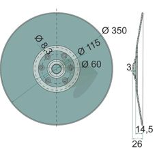 Tallerken for effektive jordbearbeidingsløsninger og høy ytelse.
