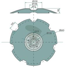 Holdbar skive, perfekt for effektiv jordbearbeiding i landbruket.