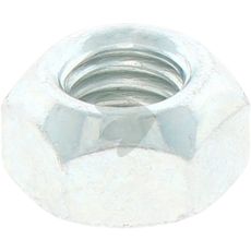 Galvaniserte sekskantmuttere M10 i henhold til DIN 980, ideelle for robuste applikasjoner.