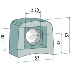 Feste SQF19-3923, pålitelig del for tunge maskiner.