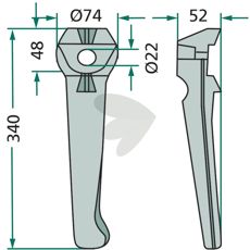 Rotorharvtenne Lely, passer modellnumrene 1.1699.0112.0 og 1.1699.0111.0.