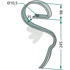 Pinne 25x8, pålitelig og holdbar for jordbruksutstyr.