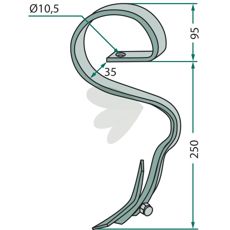 Komplett pinne med skjær 25x8 mm, perfekt for effektiv skjæring.