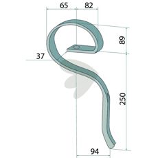 Harvpinne 1. rad - 7748 for effektiv jordbearbeiding og avlingomsorg.
