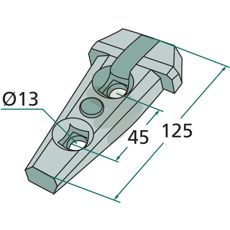 Fullset-feste 125X45X13 for pålitelig og holdbar montering.