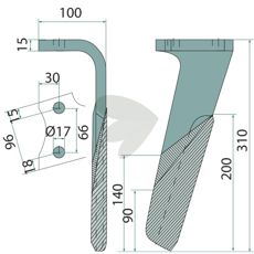Venstre rotorharvetann som sikrer en smidig arbeidsflyt.