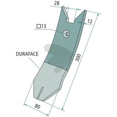 Skjærespiss "Delte Flex", konstruert for høy effektivitet og holdbarhet.