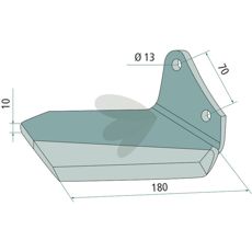 Venstre vingeskjær "Delte Flex", designet for maksimal ytelse og effektivitet.