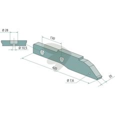 Venstre fotdel av høy kvalitet, designet for å tåle krevende arbeidsforhold.