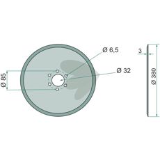 Holdbar skive N00875A0, ideell for landbruk og skogbruk.