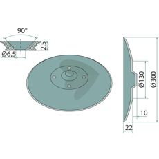 Skive K3000080, pålitelig feste for landbruksutstyr.