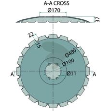H2210820 skive, perfekt for jordbearbeidingsmaskiner og lang holdbarhet.