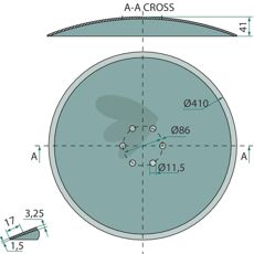 Skive 410x3,25 mm 53032900, ideell for jordbruksredskap.
