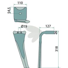Kniv av høy kvalitet for Optimix, utformet for optimal ytelse og holdbarhet.