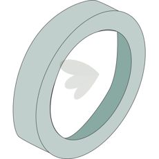 Akseltetning for firkantede aksler 40x40 mm, beskytter mot lekkasje.