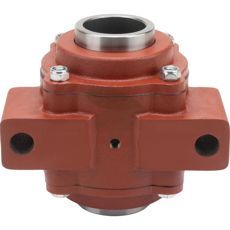 Komplett lagerhus uten flenser, firkantede mål 40x40 mm, type II for maskiner.