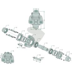 Inner- og ytterflens for firkantede aksler 26x26 mm, perfekt passform.