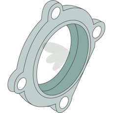 Lokk uten tetning for firkantede aksler 26x26 mm, enkel installasjon.