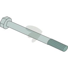 Skrue M8x90 mm med mutter, perfekt for montering av maskindeler.