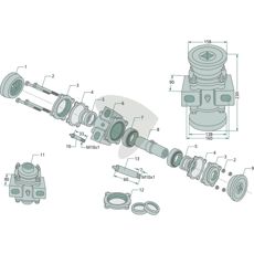Komplett lagerhus uten flens for firkantaksel 40x40 mm, høy ytelse.