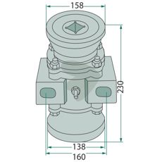 Kvalitetslager for firkantaksel 40x40 mm, sikrer langvarig drift.