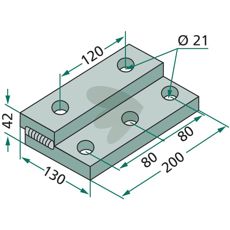 Adapterplate for å muliggjøre enkel tilkobling av ulike komponenter.
