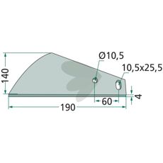 Høyre og venstre skrape 140X190mm for effektiv rengjøring av overflater.
