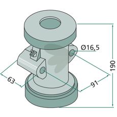 Komplett lager for firkantaksel, høy kvalitet og holdbarhet.