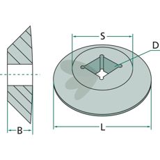 Innvendig endestykke for firkantaksel 30x30 mm, perfekt for reparasjon og vedlikehold.