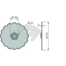 Såskive med 20 tenner og hullkrets-Ø 98 mm, et uunnværlig verktøy for jordbruk.