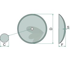 Glatt skive 406930, for jevn og effektiv jordbearbeiding.