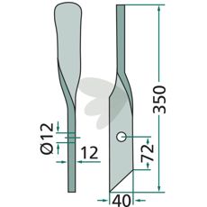Allsidig spaderullekniv for Dyna-Drive, ideell for effektiv jordbearbeiding.
